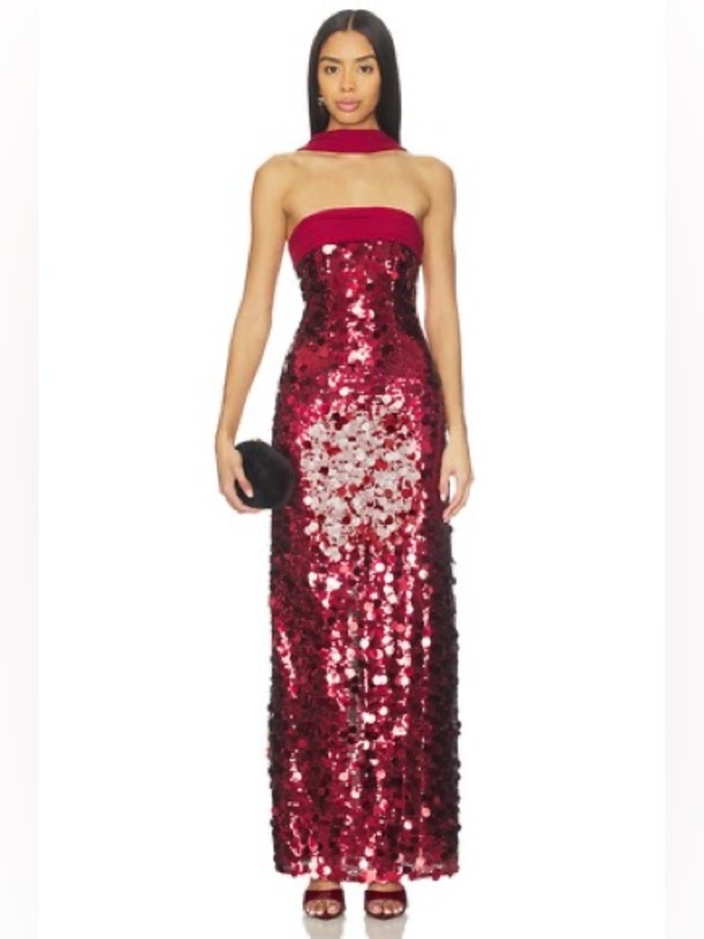 MAJORELLE 
Millie Gown in Bordeaux Red